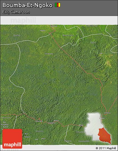 Satellite 3D Map of Boumba-Et-Ngoko