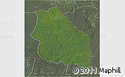 Satellite 3D Map of Boumba-Et-Ngoko, semi-desaturated