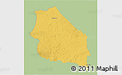 Savanna Style 3D Map of Boumba-Et-Ngoko, single color outside