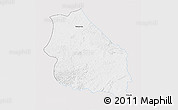 Silver Style 3D Map of Boumba-Et-Ngoko, single color outside