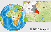 Physical Location Map of Boumba-Et-Ngoko, highlighted country, highlighted parent region