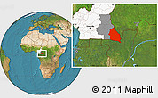 Satellite Location Map of Boumba-Et-Ngoko, highlighted country, highlighted parent region