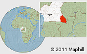 Savanna Style Location Map of Boumba-Et-Ngoko, highlighted country, hill shading