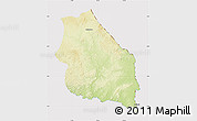 Physical Map of Boumba-Et-Ngoko, cropped outside