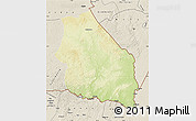 Physical Map of Boumba-Et-Ngoko, shaded relief outside
