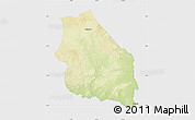 Physical Map of Boumba-Et-Ngoko, single color outside