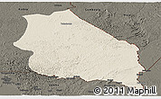 Shaded Relief Panoramic Map of Boumba-Et-Ngoko, darken