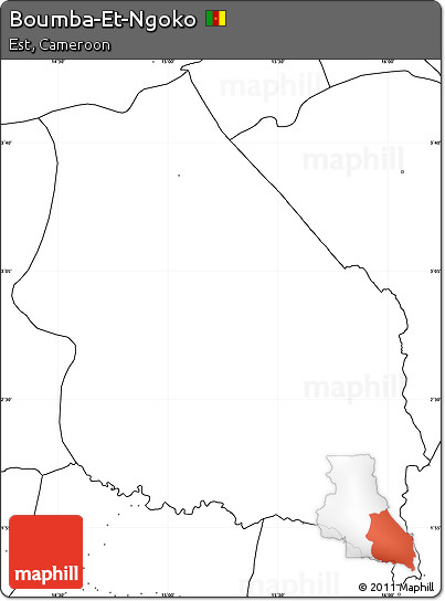 Blank Simple Map of Boumba-Et-Ngoko, no labels