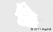 Silver Style Simple Map of Boumba-Et-Ngoko, single color outside