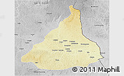 Physical 3D Map of Kadey, desaturated