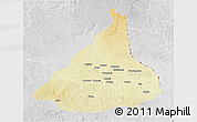 Physical 3D Map of Kadey, lighten, desaturated