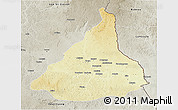 Physical 3D Map of Kadey, semi-desaturated