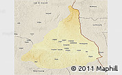 Physical 3D Map of Kadey, shaded relief outside