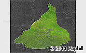 Satellite 3D Map of Kadey, darken, desaturated