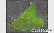 Satellite 3D Map of Kadey, desaturated