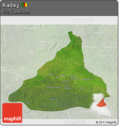 Satellite 3D Map of Kadey, lighten