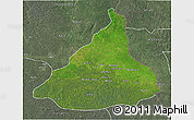Satellite 3D Map of Kadey, semi-desaturated