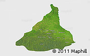 Satellite 3D Map of Kadey, single color outside