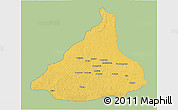 Savanna Style 3D Map of Kadey, single color outside