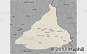 Shaded Relief 3D Map of Kadey, darken, desaturated