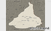 Shaded Relief 3D Map of Kadey, darken