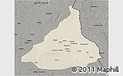 Shaded Relief 3D Map of Kadey, darken, semi-desaturated