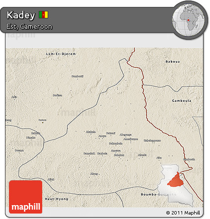 Shaded Relief 3D Map of Kadey