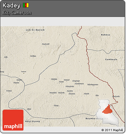 Shaded Relief 3D Map of Kadey