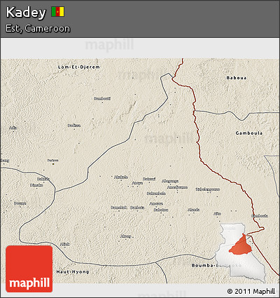 Shaded Relief 3D Map of Kadey