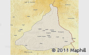Shaded Relief 3D Map of Kadey, physical outside