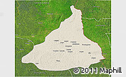 Shaded Relief 3D Map of Kadey, satellite outside