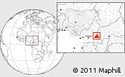 Blank Location Map of Kadey, within the entire country