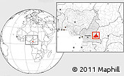 Blank Location Map of Kadey, highlighted country, within the entire country