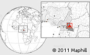 Blank Location Map of Kadey, highlighted country, highlighted parent region, within the entire country