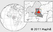 Blank Location Map of Kadey, highlighted country, highlighted parent region