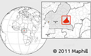 Blank Location Map of Kadey, highlighted country