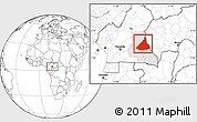 Blank Location Map of Kadey, highlighted parent region