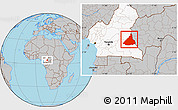 Gray Location Map of Kadey, highlighted country
