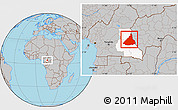 Gray Location Map of Kadey, highlighted parent region