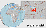 Gray Location Map of Kadey, hill shading