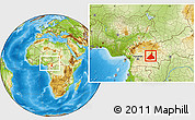 Physical Location Map of Kadey, within the entire country