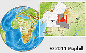 Physical Location Map of Kadey, highlighted country, highlighted parent region
