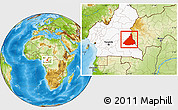 Physical Location Map of Kadey, highlighted country