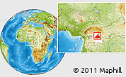 Physical Location Map of Kadey, highlighted parent region, within the entire country