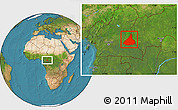 Satellite Location Map of Kadey