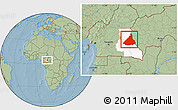 Savanna Style Location Map of Kadey, highlighted parent region, hill shading