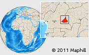 Shaded Relief Location Map of Kadey