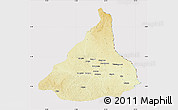 Physical Map of Kadey, cropped outside