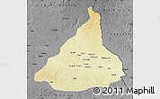 Physical Map of Kadey, darken, desaturated