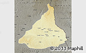 Physical Map of Kadey, darken, semi-desaturated